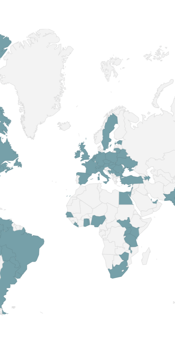 Map of news outlets represented in the Solutions Story Tracker