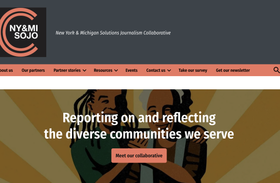 Screenshot of the New York and Michigan collaborative homepage