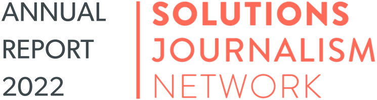 Solutions Journalism Network Annual Report 2022 logo